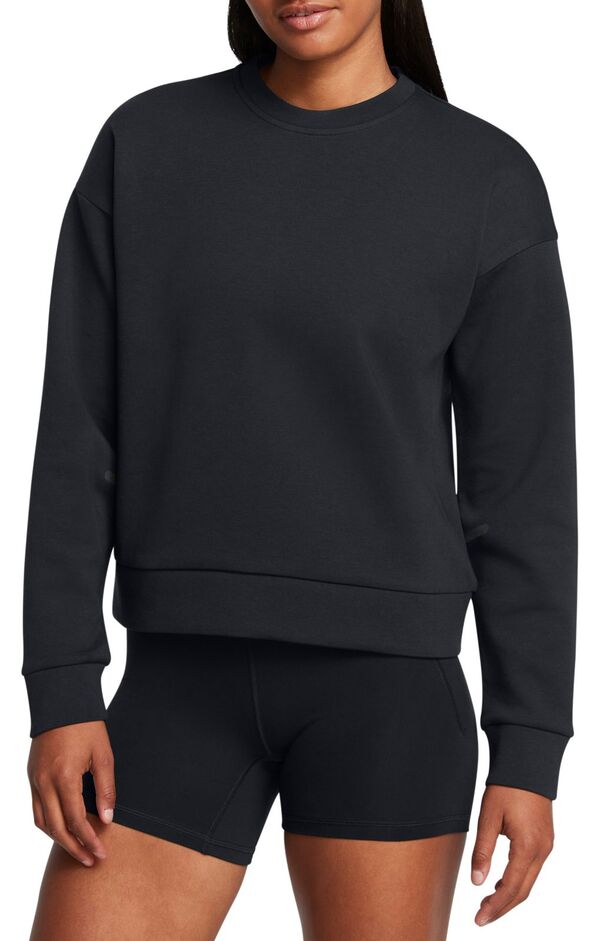 アンダーアーマー レディース パーカー・スウェット アウター Under Armour Women's Unstoppable Fleece Crew Black/Black 19,511円