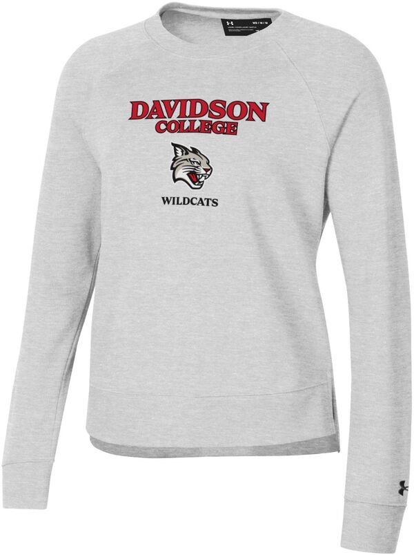 アンダーアーマー レディース パーカー・スウェット アウター Under Armour Women's Davidson Wildcats Silver Rival Fleece Crew Pullovの通販は 15,584円