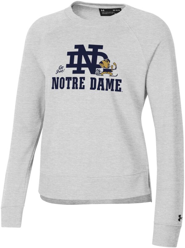 アンダーアーマー レディース パーカー・スウェット アウター Under Armour Women's Notre Dame Fighting Irish Silver Rival Fleece Creの通販は