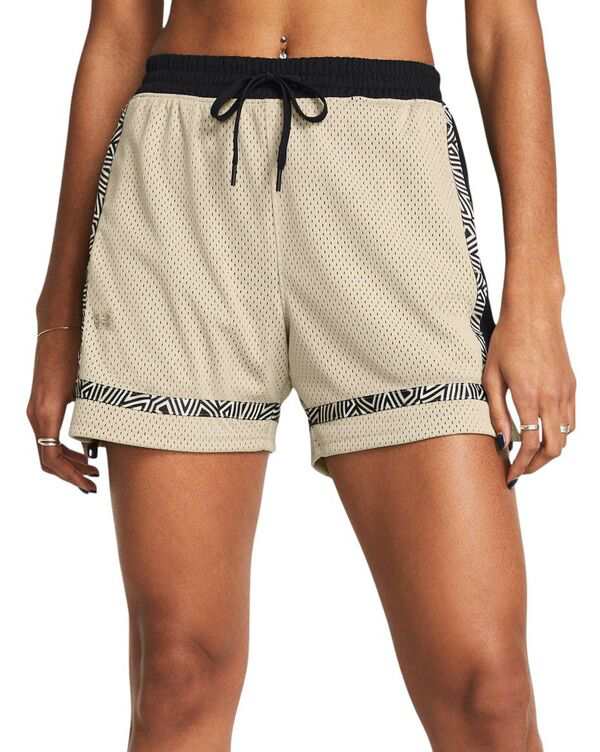 アンダーアーマー レディース ハーフパンツ・ショーツ ボトムス Under Armour Women's Baseline Pro Mesh Shorts Khaki Base/Black