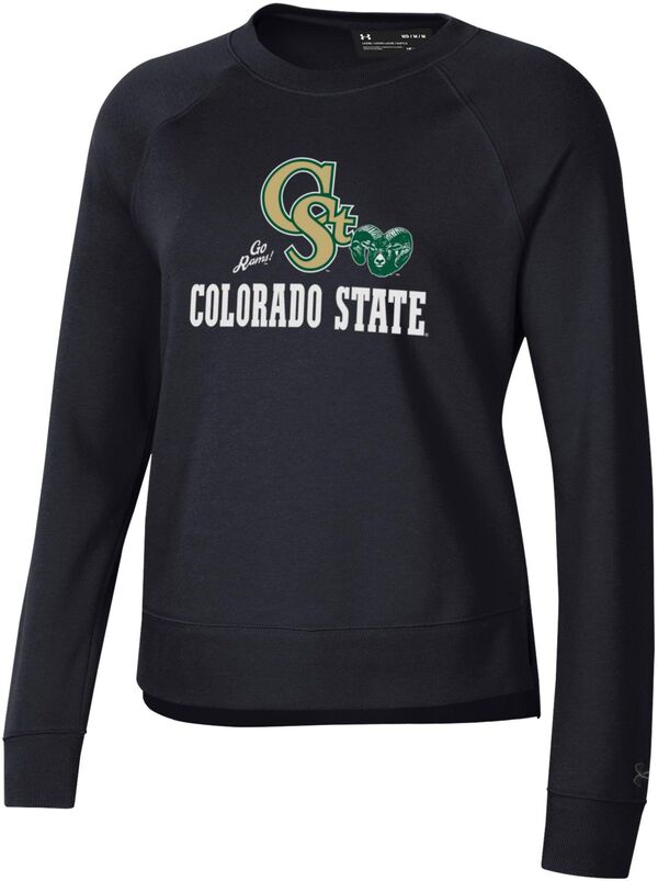アンダーアーマー レディース パーカー・スウェット アウター Under Armour Women's Colorado State Rams Black Rival Fleece Crew Pulloの通販はパーカー