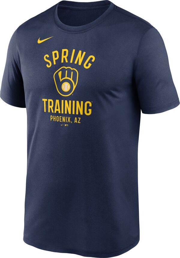 ナイキ レディース Tシャツ トップス Nike Adult Milwaukee Brewers Spring Training 2025 Navy Legend T-Shirtの通販は
