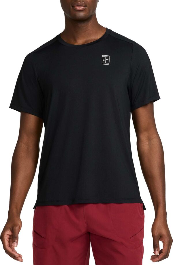 ナイキ メンズ シャツ トップス Nike Men's NikeCourt Advantage Dri-FIT Tennis Shirt Black