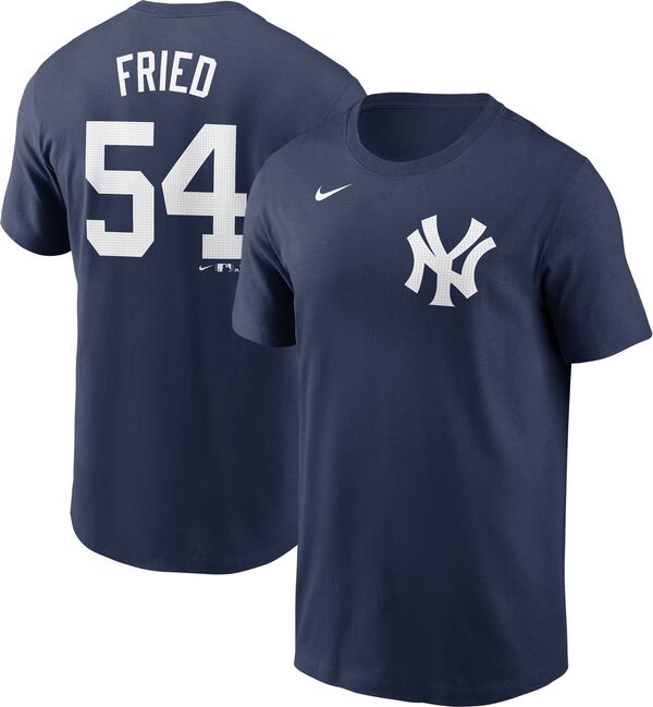 ナイキ メンズ Tシャツ トップス Nike Men's New York Yankees Max Fried #54 Navy T-Shirtの通販は