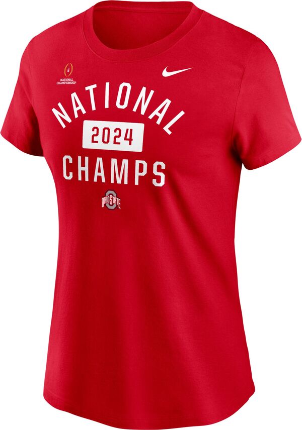 ナイキ レディース Tシャツ トップス Nike Women's 2024-25 National Champions Ohio State Buckeyes Pill T-Shirtの通販は