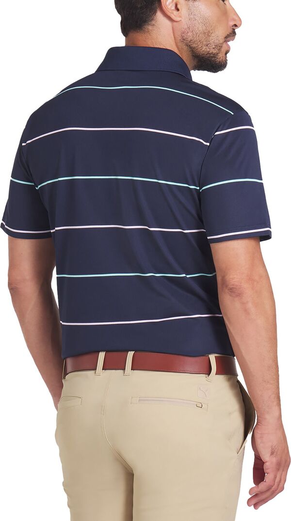 プーマ メンズ ポロシャツ トップス PUMA X Arnold Palmer Men's Rugby Stripe Golf Polo Deep Navyの通販は