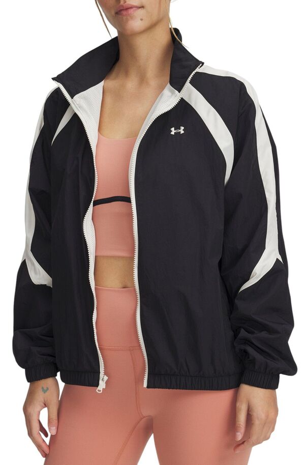 アンダーアーマー レディース ジャケット・ブルゾン アウター Under Armour Women's Icon Crinkle Track Jacket Black/Stoneの通販は
