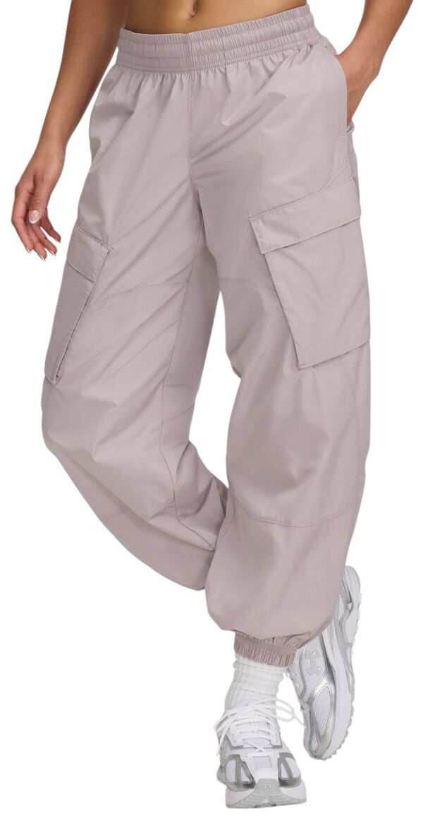 アンダーアーマー レディース ハーフパンツ・ショーツ ボトムス Under Armour Women's Unstoppable Woven Sheen Cargo Pants Gray Dawn