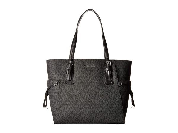 マイケルコース レディース ハンドバッグ バッグ Voyager East/West Signature Tote Black