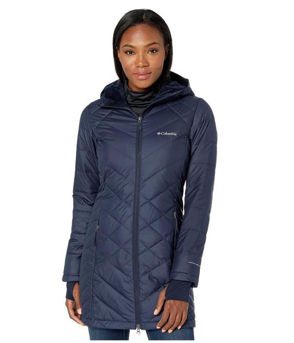 Columbia heavenly long 2025 hooded jacket nocturnal