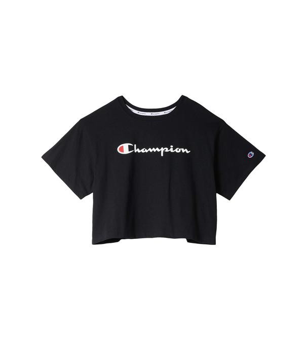 チャンピオン レディース シャツ トップス The Cropped Tee Black