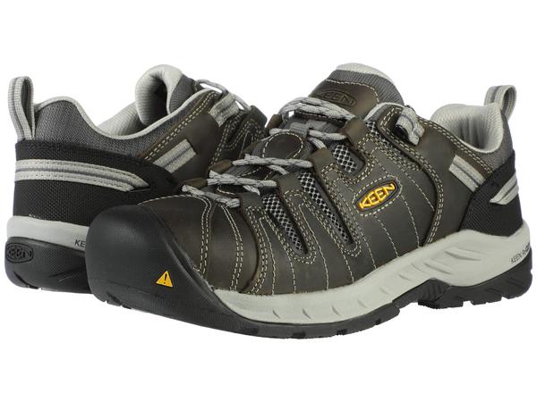 キーン メンズ スニーカー シューズ Flint II (Steel Toe) Gargoyle/Paloma