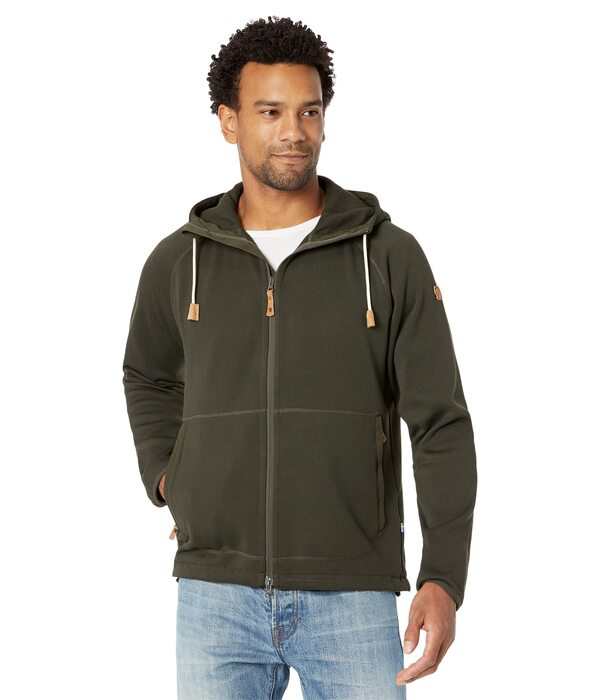 フェールラーベン メンズ パーカー・スウェット アウター Ovik Fleece Hoodie Deep Forest