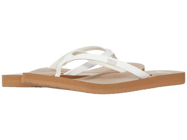 サヌーク レディース サンダル シューズ Yoga Joy White/Tan