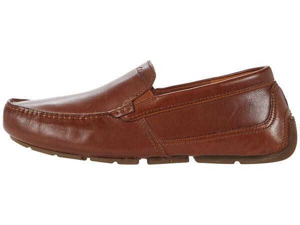 クラークス メンズ スリッポン・ローファー シューズ Markman Plain Dark Tan Leathe