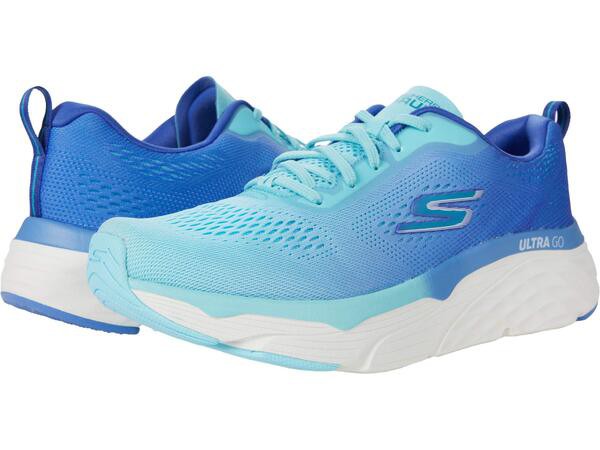 スケッチャーズ レディース スニーカー シューズ Max Cushioning Elite Mesh Lace-Up Blue/Light Blue