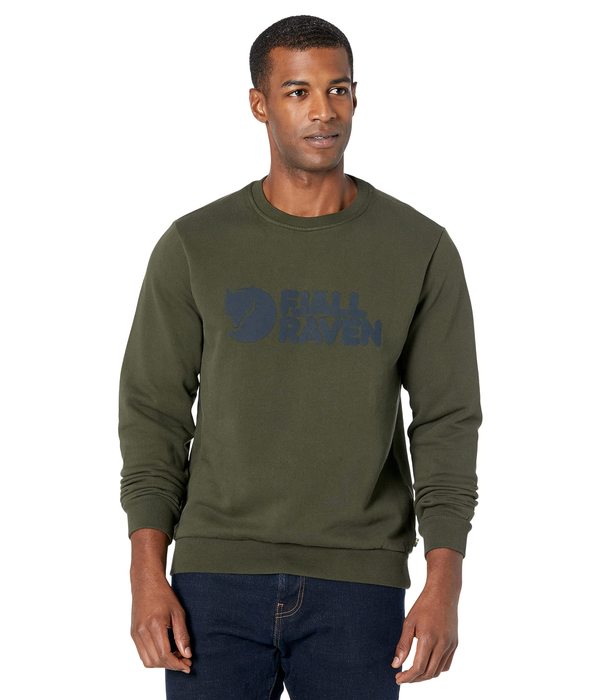 フェールラーベン メンズ パーカー・スウェット アウター Fjallraven Logo Sweater Deep Forest