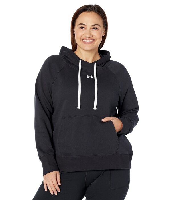 アンダーアーマー レディース パーカー・スウェット アウター Plus Size Rival Fleece HB Hoodie Black/White/Whi