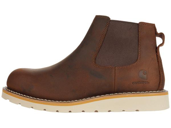 カーハート メンズ ブーツ・レインブーツ シューズ Wedge 5 Chelsea Pull-On Boot Soft Toe Dark Bison Oil