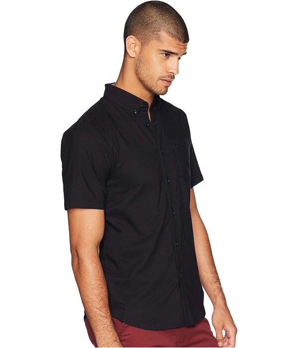 ボルコム メンズ シャツ トップス Everett Oxford Short Sleeve New Black 1