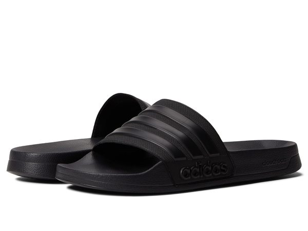 アディダス メンズ サンダル シューズ Adilette Shower Black/Black/Blaビーチサンダル
