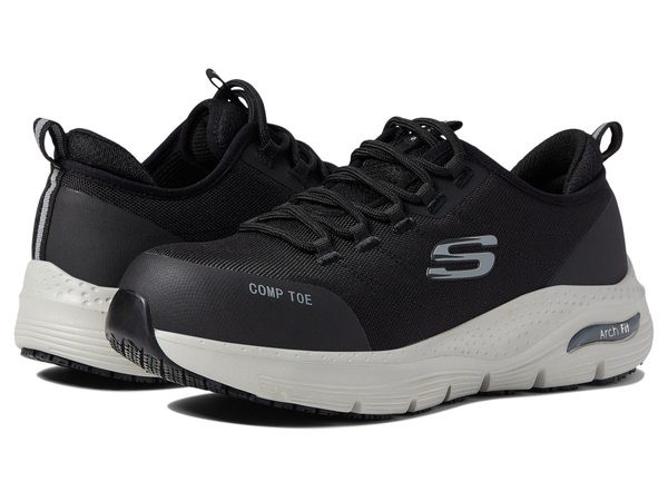 スケッチャーズ レディース スニーカー シューズ Arch Fit SR Composite Toe Black/Gray