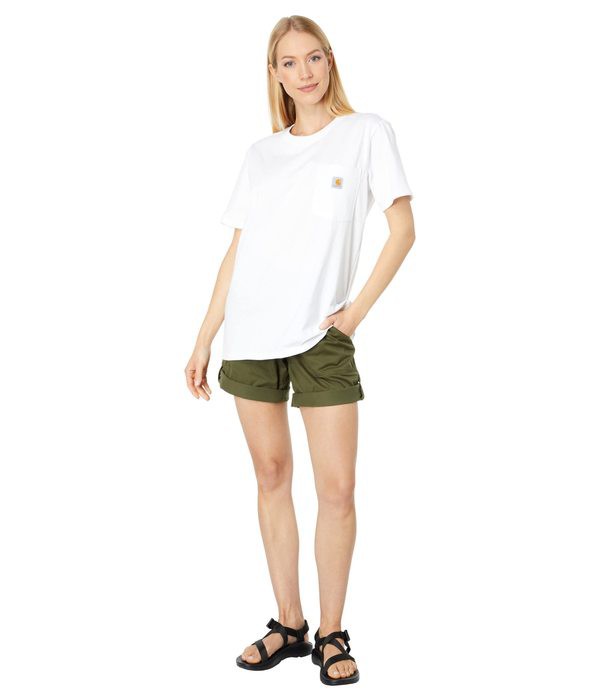 カーハート レディース シャツ トップス WK87 Workwear Pocket Short Sleeve T-Shirt Whiteの通販は