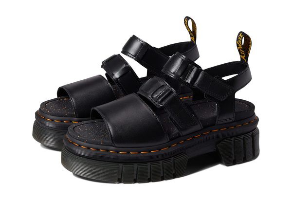 ドクターマーチン レディース ヒール シューズ Ricki 3-Strap Sandal Black Nappa Lux