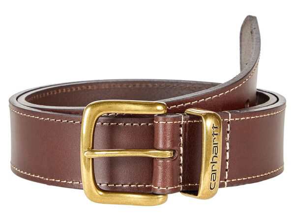 カーハート レディース ベルト アクセサリー Bridle Leather Debossed Metal Keeper Belt Brown/Brass Fin