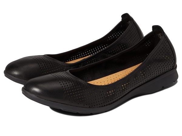 クラークス レディース サンダル シューズ Jenette Ease Black Leather