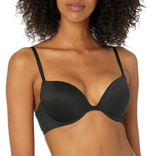 カルバンクライン レディース ブラジャー アンダーウェア Women's Constant Push Up Plunge Bra Black