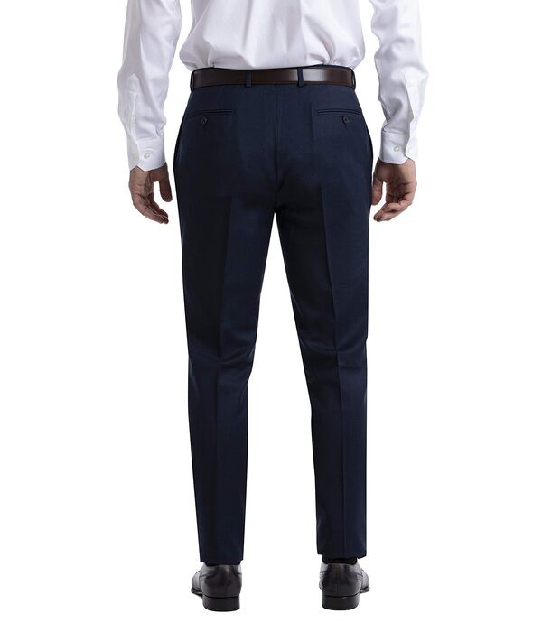 カルバンクライン メンズ カジュアルパンツ ボトムス Men's Slim Fit Dress Pant Blue Birdseye