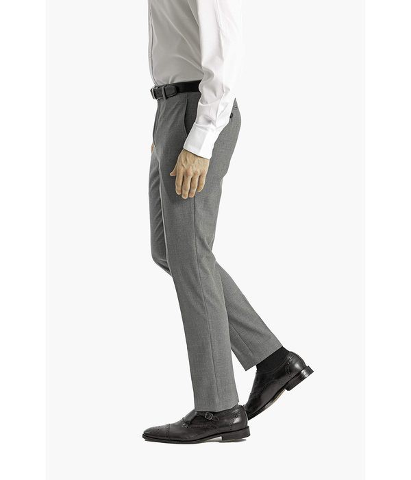 カルバンクライン メンズ カジュアルパンツ ボトムス Men's Skinny Fit Stretch Dress Pant Light Gray