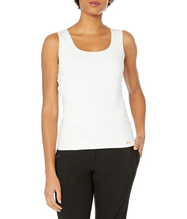 カルバンクライン レディース シャツ トップス Women's Sleeveless Seamless Tank Eggshell