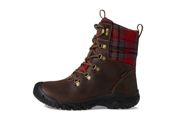 キーン レディース ブーツ・レインブーツ シューズ Greta Boot Waterproof Dark Brown/Red