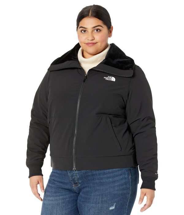 ノースフェイス レディース コート アウター Plus Size Shelbe Raschel Bomber TNF Black