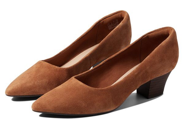 クラークス レディース ヒール シューズ Teresa Step Dark Tan Suedeの