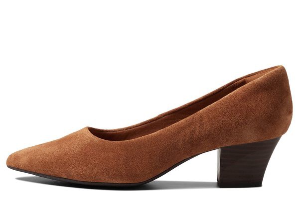 クラークス レディース ヒール シューズ Teresa Step Dark Tan Suedeの