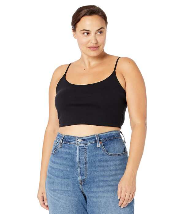 オールセインツ レディース シャツ トップス Ariel Crop Top Blackの