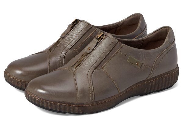 クラークス レディース スニーカー シューズ Magnolia Zip Dark Taupe Leatの通販は