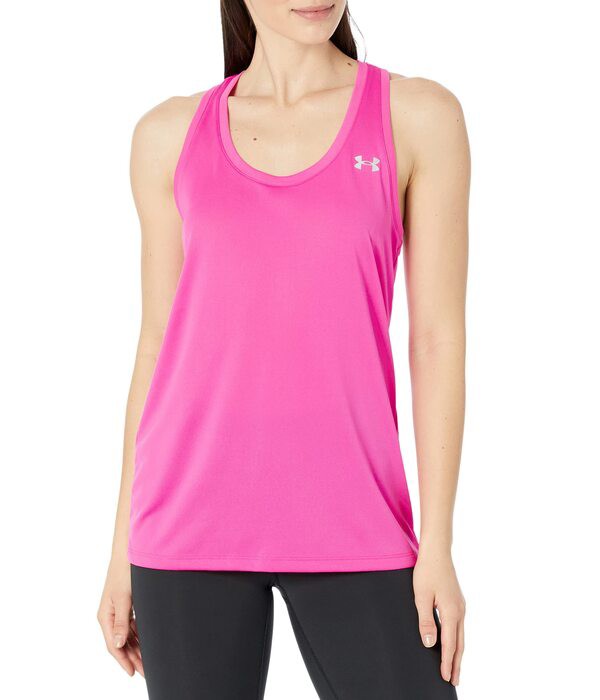 アンダーアーマー レディース シャツ トップス UA Tech Tank Top Rebel Pink/Meta