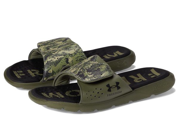 アンダーアーマー レディース サンダル シューズ Ignite 7 Freedom Slide Marine OD Green