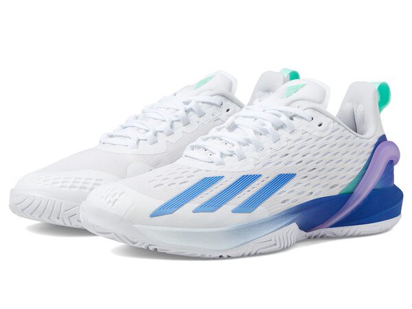 アディダス レディース スニーカー シューズ Adizero Cybersonic White/Blue Fusi