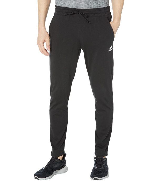 アディダス メンズ カジュアルパンツ ボトムス Essentials Single Jersey Tapered Open Hem Pants Blackの通販は 7,546円
