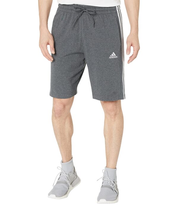 アディダス メンズ ハーフパンツ・ショーツ ボトムス Essentials 3-Stripes Single Jersey Shorts Dark Grey Heathの通販は