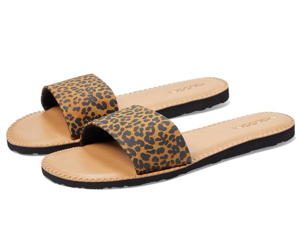 ボルコム レディース サンダル シューズ Simple Slide Sandals Cheetah 1