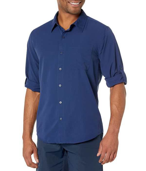 マーモット メンズ シャツ トップス Aerobora Long Sleeve Arctic Navyの通販は