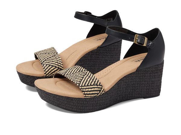 クラークス レディース ヒール シューズ Rose Ease Black Leather|au PAY マーケット