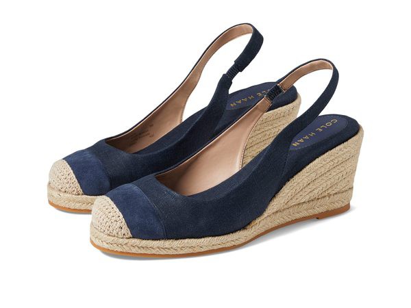 コールハーン レディース ヒール シューズ Cloudfeel Espadrille Wedge Slingback 80 mm Navy Blazer Sue
