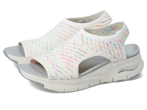 スケッチャーズ レディース サンダル シューズ Arch Fit - Catchy Wave White Multi